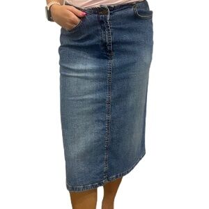 Harold's denim pencil maxi skirt 4